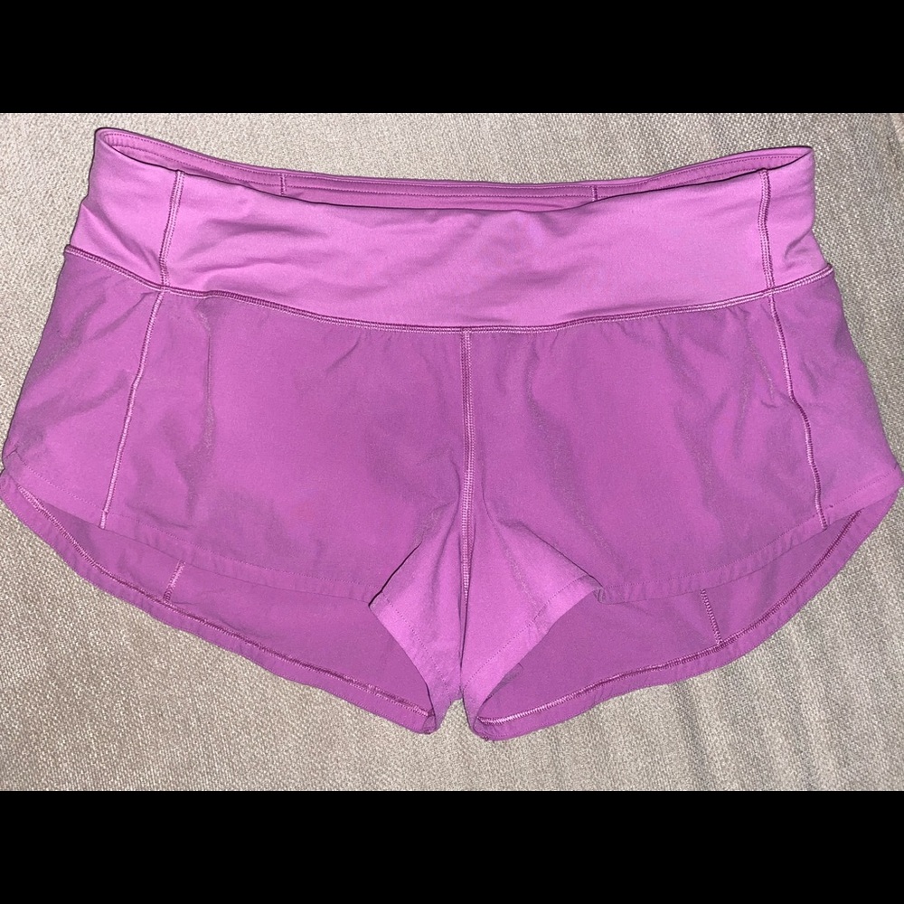 Lululemon pink speed up shorts